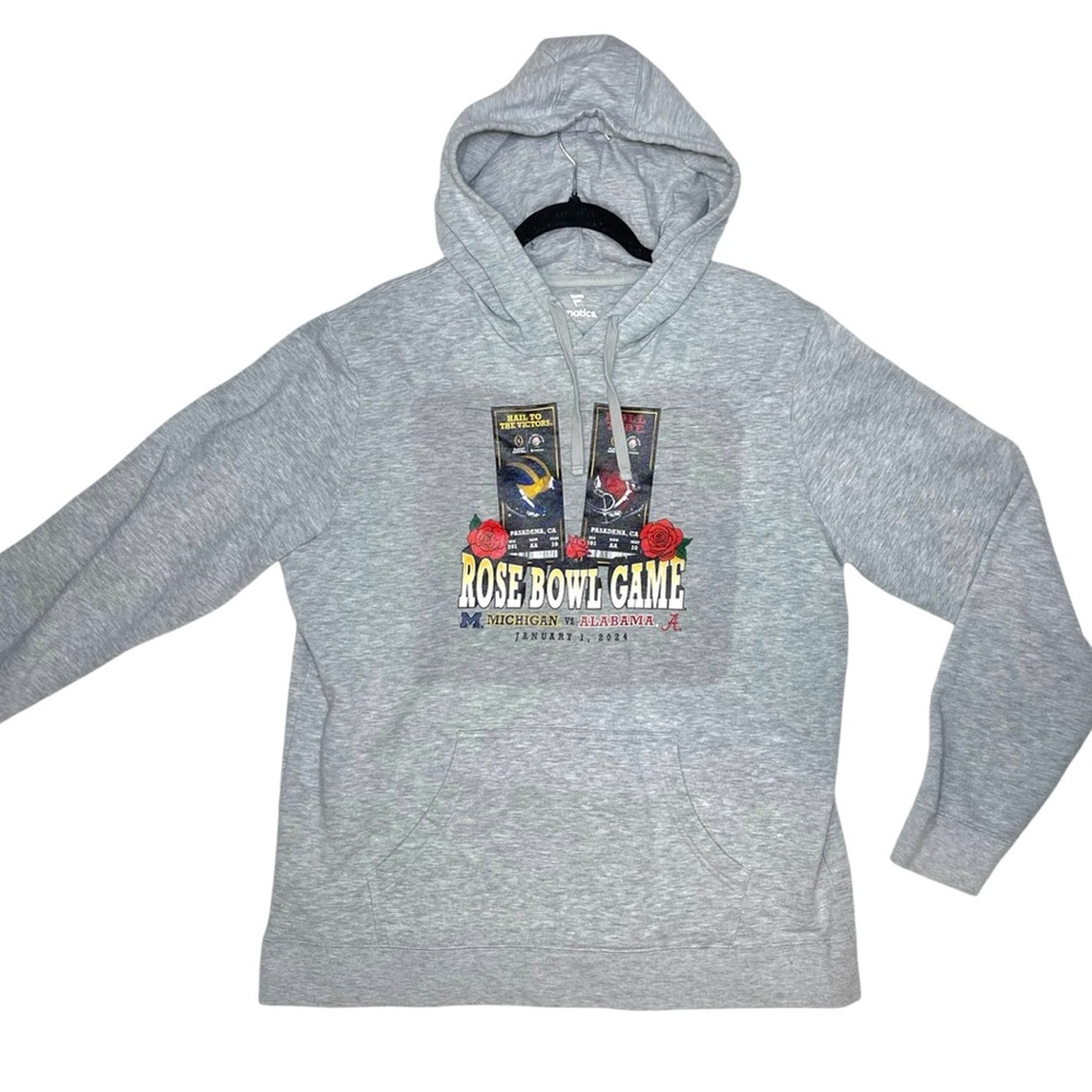 Fanatics Football Michigan Wolverines vs Alabama Rose Bowl Game Hoodie 2024